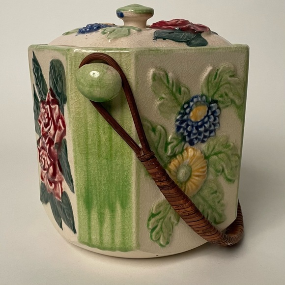 Vintage Japanese biscuit/cookie jar with lid - Picture 8 of 16